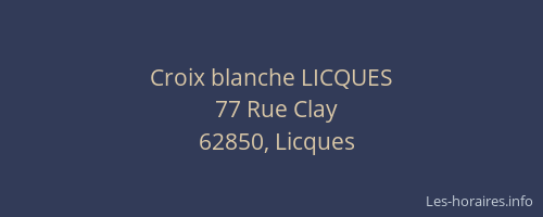 Croix blanche LICQUES