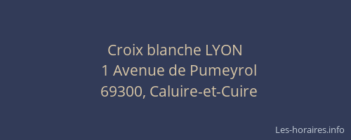 Croix blanche LYON