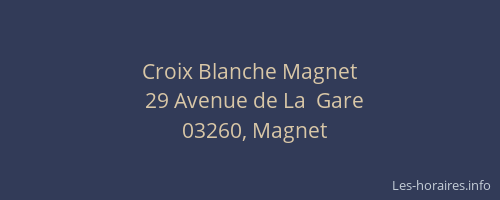 Croix Blanche Magnet