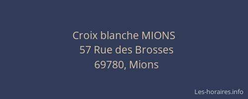 Croix blanche MIONS