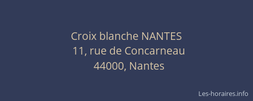 Croix blanche NANTES
