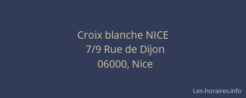 Croix blanche NICE