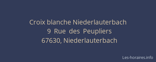 Croix blanche Niederlauterbach