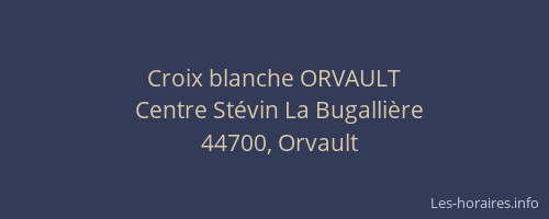 Croix blanche ORVAULT