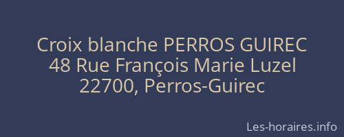 Croix blanche PERROS GUIREC