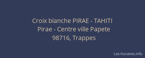 Croix blanche PIRAE - TAHITI