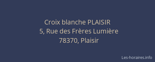 Croix blanche PLAISIR