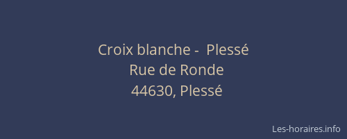 Croix blanche -  Plessé