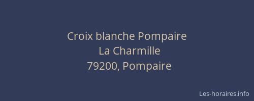 Croix blanche Pompaire
