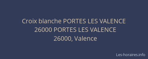 Croix blanche PORTES LES VALENCE