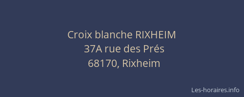 Croix blanche RIXHEIM