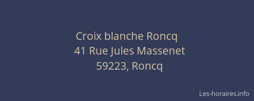 Croix blanche Roncq