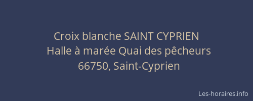 Croix blanche SAINT CYPRIEN