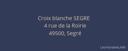 Croix blanche SEGRE
