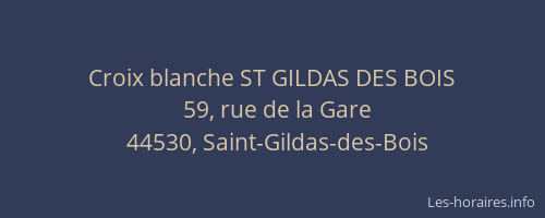 Croix blanche ST GILDAS DES BOIS