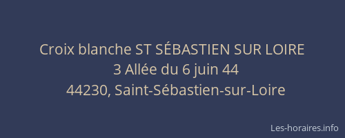 Croix blanche ST SÉBASTIEN SUR LOIRE
