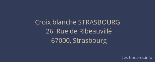 Croix blanche STRASBOURG
