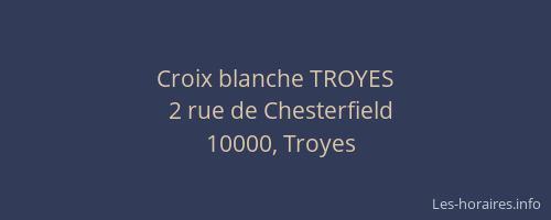 Croix blanche TROYES
