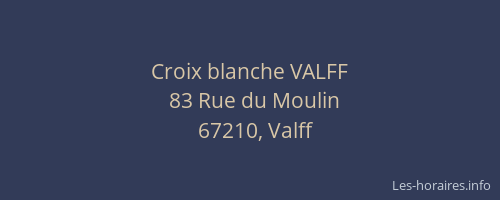 Croix blanche VALFF