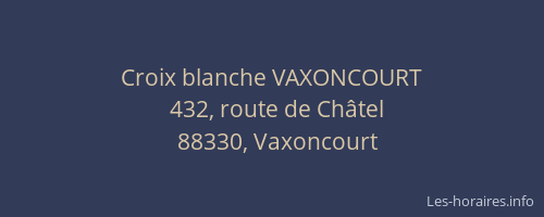 Croix blanche VAXONCOURT
