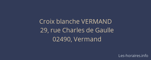 Croix blanche VERMAND