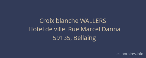 Croix blanche WALLERS
