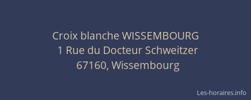 Croix blanche WISSEMBOURG