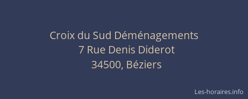 Croix du Sud Déménagements