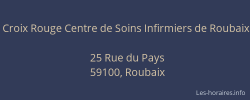 Croix Rouge Centre de Soins Infirmiers de Roubaix