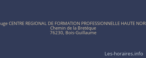 Croix Rouge CENTRE REGIONAL DE FORMATION PROFESSIONNELLE HAUTE NORMANDIE