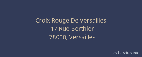 Croix Rouge De Versailles