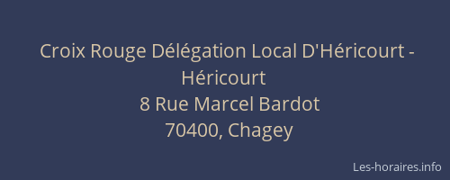 Croix Rouge D&eacute;l&eacute;gation Local D'H&eacute;ricourt - H&eacute;ricourt