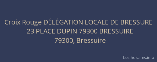Croix Rouge D&Eacute;L&Eacute;GATION LOCALE DE BRESSURE