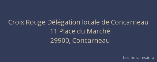 Croix Rouge Délégation locale de Concarneau