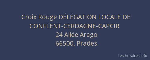 Croix Rouge D&Eacute;L&Eacute;GATION LOCALE DE CONFLENT-CERDAGNE-CAPCIR