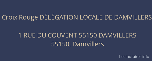 Croix Rouge D&Eacute;L&Eacute;GATION LOCALE DE DAMVILLERS