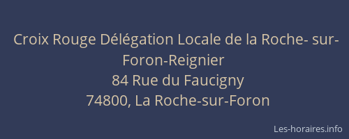Croix Rouge Délégation Locale de la Roche- sur- Foron-Reignier