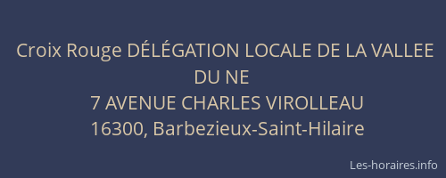Croix Rouge D&Eacute;L&Eacute;GATION LOCALE DE LA VALLEE DU NE