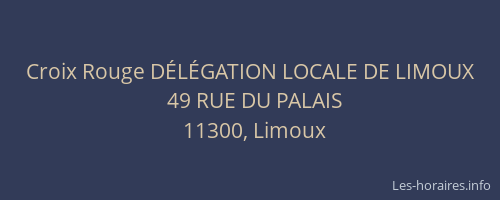 Croix Rouge D&Eacute;L&Eacute;GATION LOCALE DE LIMOUX