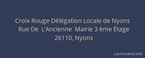 Croix Rouge D&eacute;l&eacute;gation Locale de Nyons