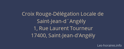Croix Rouge-D&eacute;l&eacute;gation Locale de Saint-Jean-d&acute;Ang&eacute;ly
