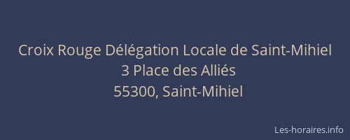 Croix Rouge Délégation Locale de Saint-Mihiel