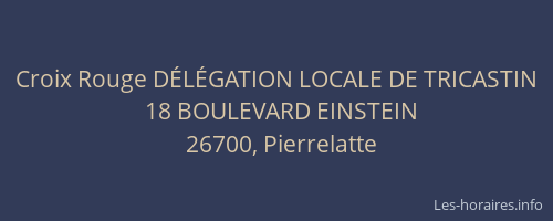 Croix Rouge D&Eacute;L&Eacute;GATION LOCALE DE TRICASTIN