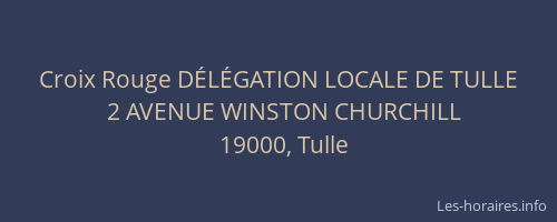 Croix Rouge D&Eacute;L&Eacute;GATION LOCALE DE TULLE
