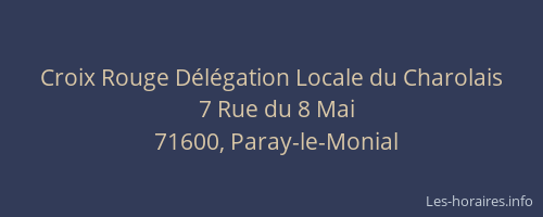 Croix Rouge D&eacute;l&eacute;gation Locale du Charolais