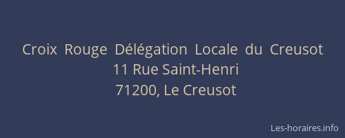 Croix  Rouge  D&eacute;l&eacute;gation  Locale  du  Creusot