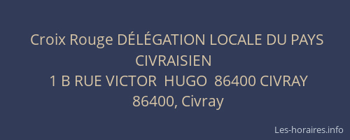 Croix Rouge D&Eacute;L&Eacute;GATION LOCALE DU PAYS CIVRAISIEN