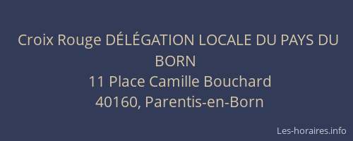Croix Rouge D&Eacute;L&Eacute;GATION LOCALE DU PAYS DU BORN