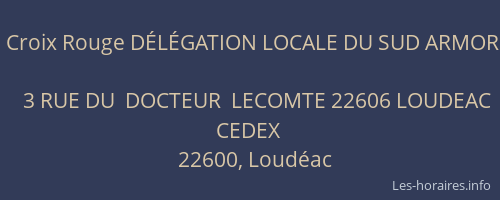 Croix Rouge D&Eacute;L&Eacute;GATION LOCALE DU SUD ARMOR