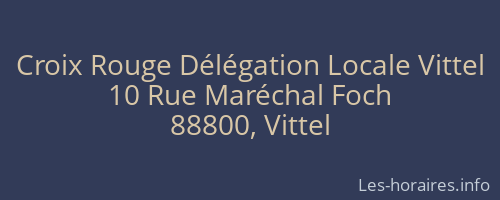 Croix Rouge D&eacute;l&eacute;gation Locale Vittel